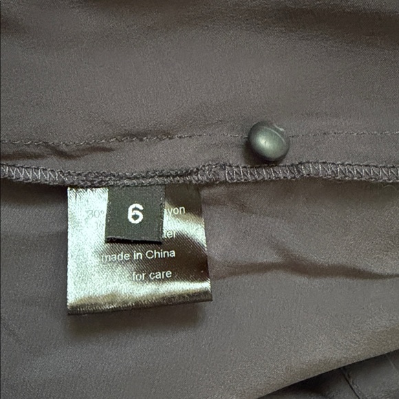 Rachel Comey Vallejo Dress in charcoal Silk Blend Embroidered Pockets Rare Color - Picture 13 of 14